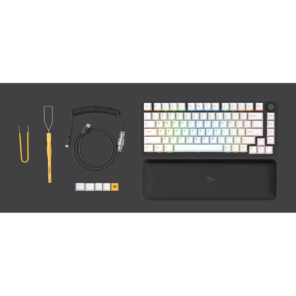 Glorious GMMK PRO Mechanical Keyboard Prebuilt Bundle Fox Switch by Level Up Desks