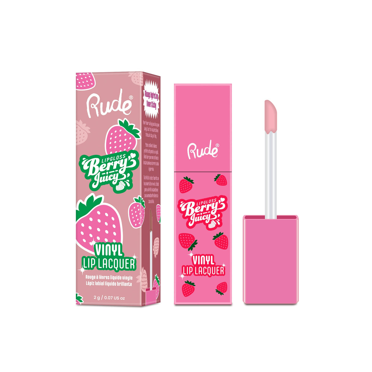 RUDE Berry Juicy Vinyl Lip Lacquer - Coconut Kiss