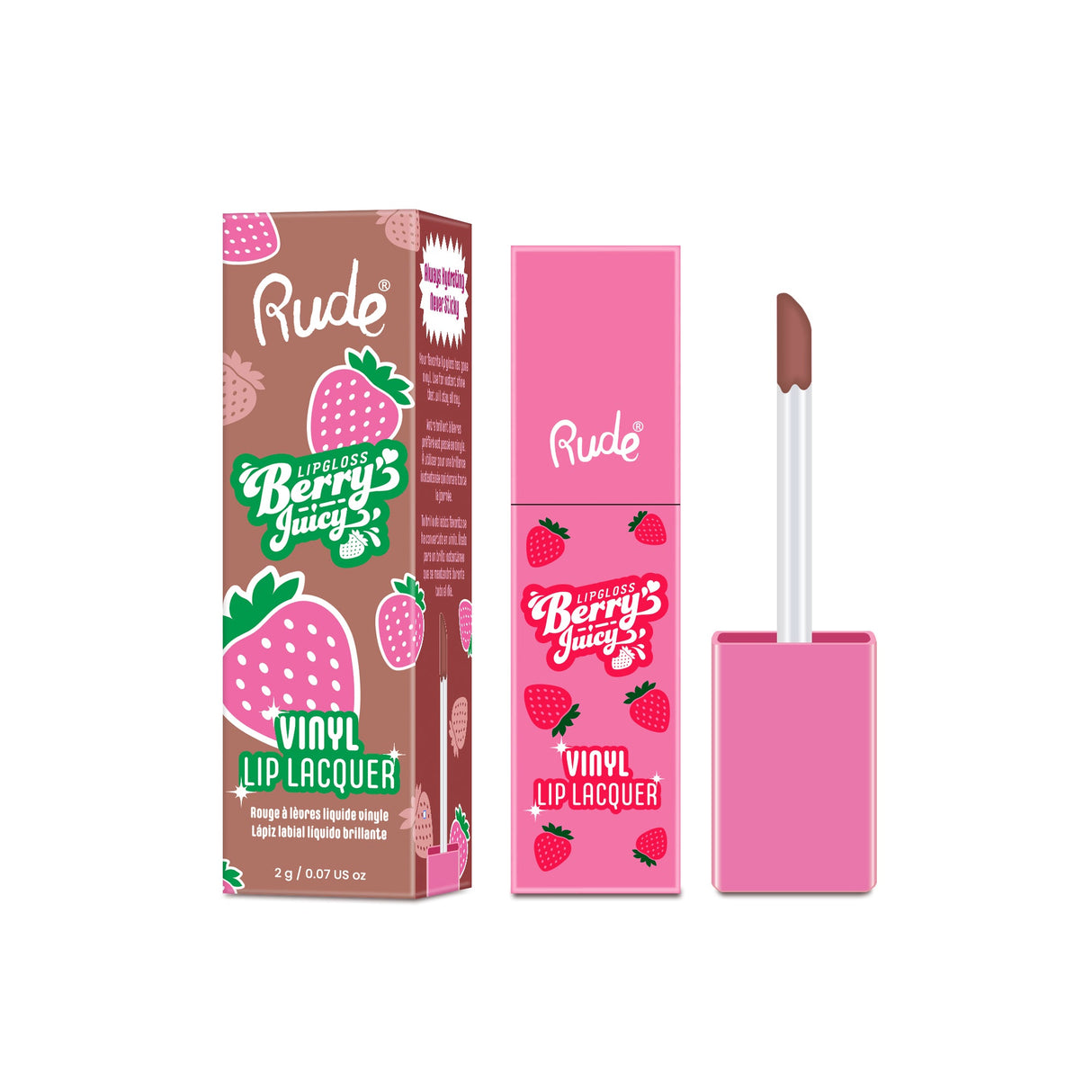 RUDE Berry Juicy Vinyl Lip Lacquer - Chocolate Covered