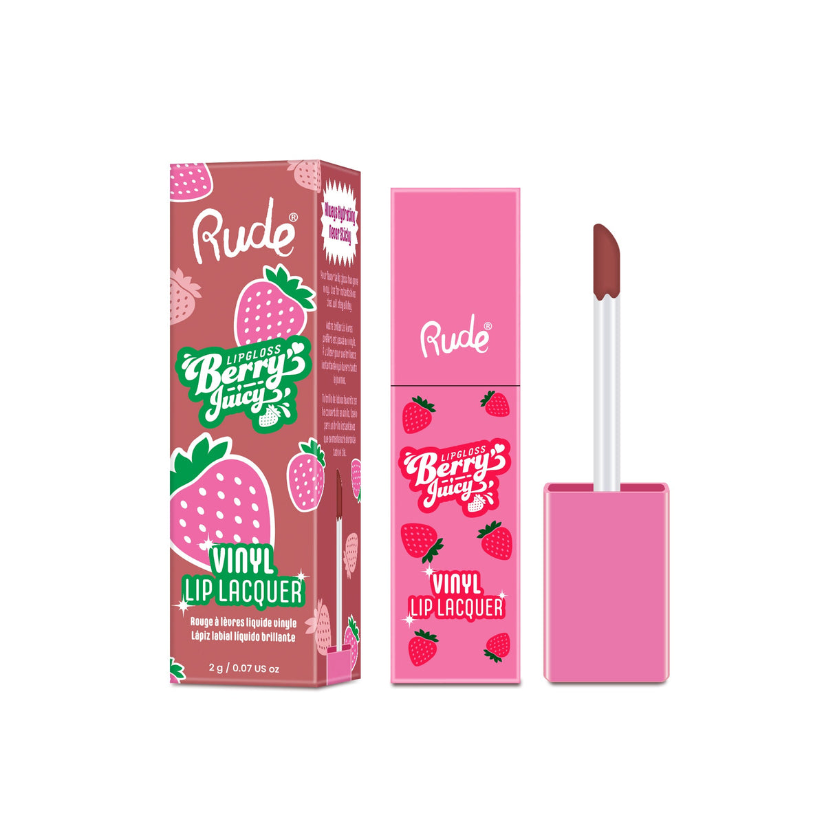 RUDE Berry Juicy Vinyl Lip Lacquer - Hazelnut