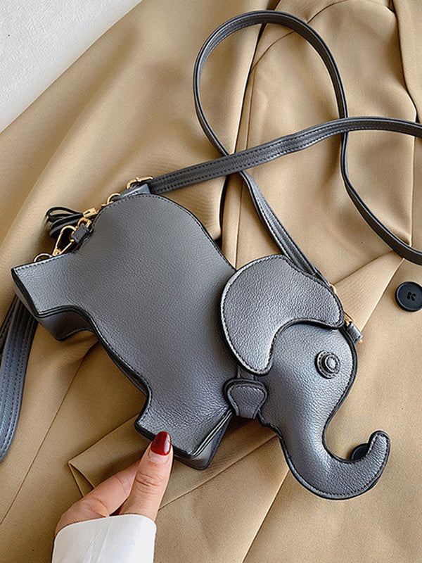 PU Elephant Shape Shoulder Bag Handbag by migunica