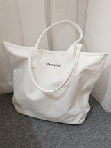 Casual Simple Letter Printed Tote Bag by migunica