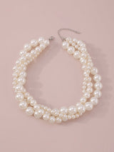 Imitation Pearl Three Pieces Necklaces Accessories Dainty Necklace by migunica