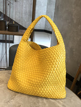 Solid Color Woven Bags Handbags by migunica