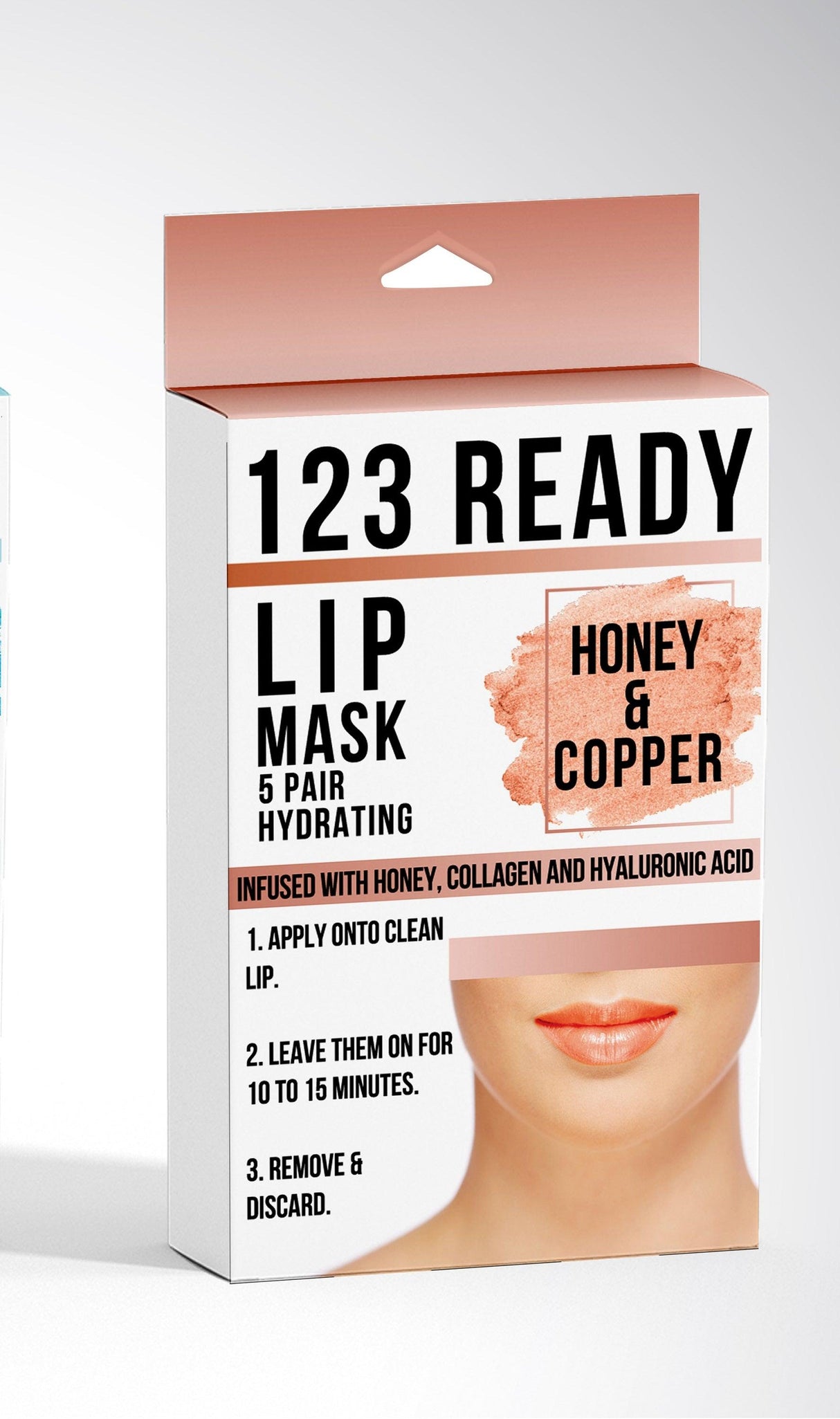 123 READY COPPER HONEY HYDRATING GEL LIP PATCHES 5PC by ZAQ Skin & Body