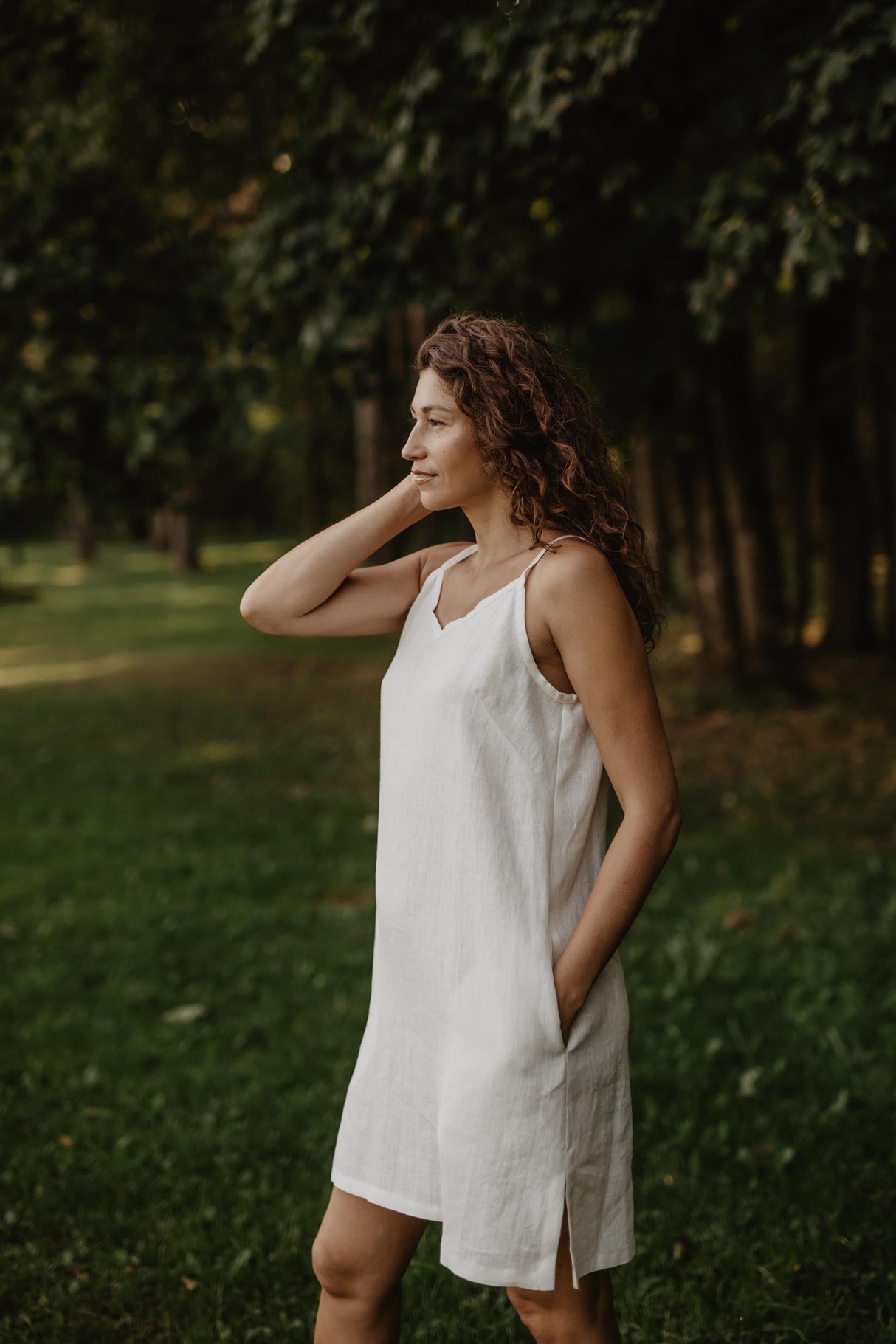 Linen slip dress ZOE by AmourLinen