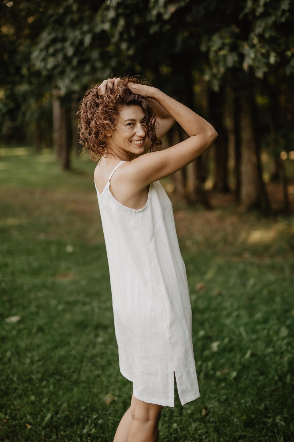 Linen slip dress ZOE by AmourLinen