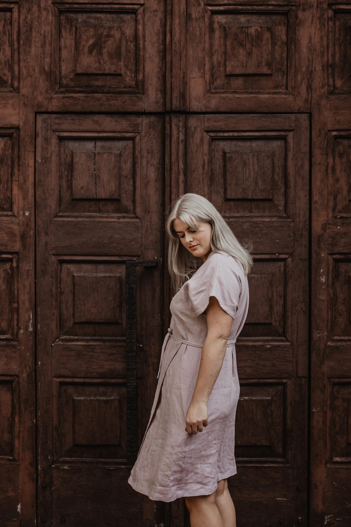 Linen wrap dress Rome by AmourLinen