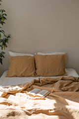 Linen pillowcase in Mustard by AmourLinen