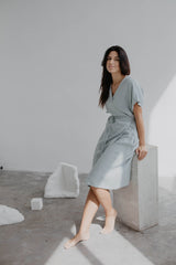 Linen wrap dress OLIVIA by AmourLinen