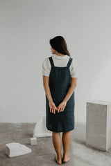 Linen apron dress JADE by AmourLinen