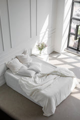 Linen pillowcase in White by AmourLinen