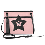 Bulky Star Pink and White Slim Clutch Bag by Stardust