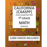 7th Grade CALIFORNIA CAASPP, MATH, Test Prep: 2019: 7th Grade California Assessment of Student Performance and Progress MATH Test prep/study guide