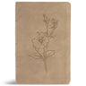 CSB Personal Size Giant Print Bible, Digital Study Edition, Earth Suedesoft Leathertouch