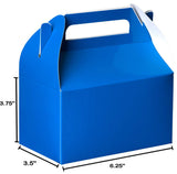 Blue Party Favors Paper Treat Boxes 20 Pack 6.25" X 3.75" X 3.5" by Hammont