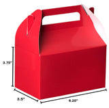 Red Party Favors Paper Treat Boxes 6.25" X 3.75" X 3.5" 20 Pack by Hammont