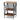 3 Tiers Vintage Style Rolling End Table with 3 Dividers for Albums-Brown
