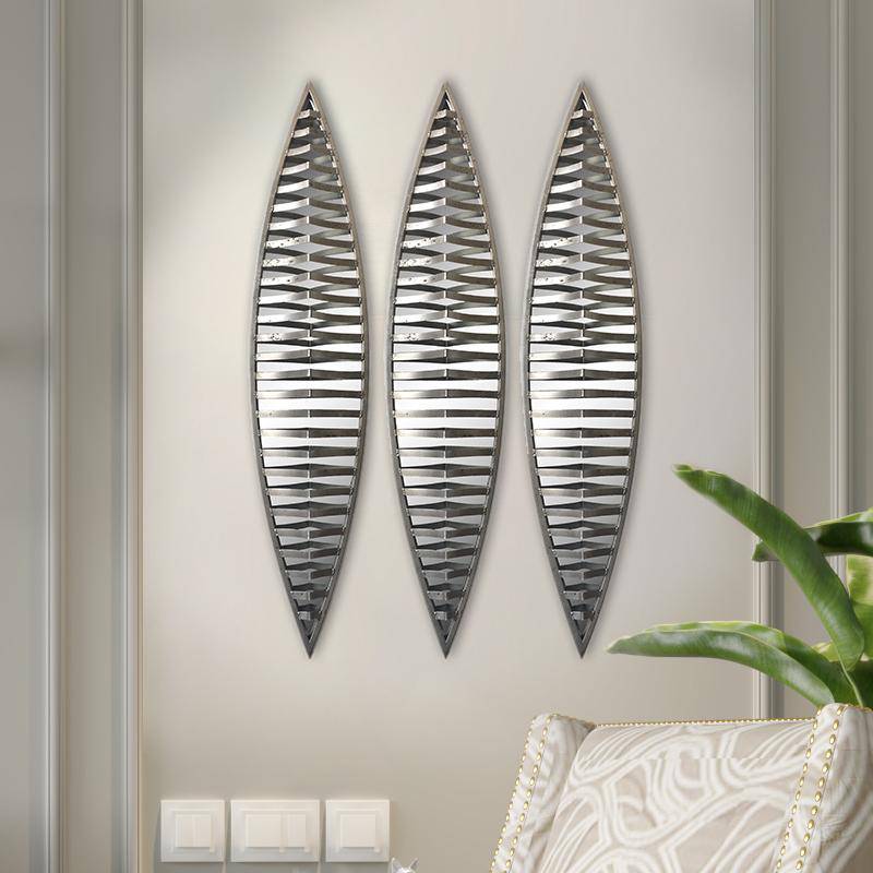 Wall Mirror - Decorative Metal Wall Mirror, set of 3pcs by Peterson Housewares & Artwares