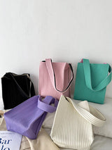 Simple Solid Color Canvas Tote Bags Accessories by migunica