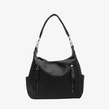 Zipper PU Leather Shoulder Bag by Coco Charli