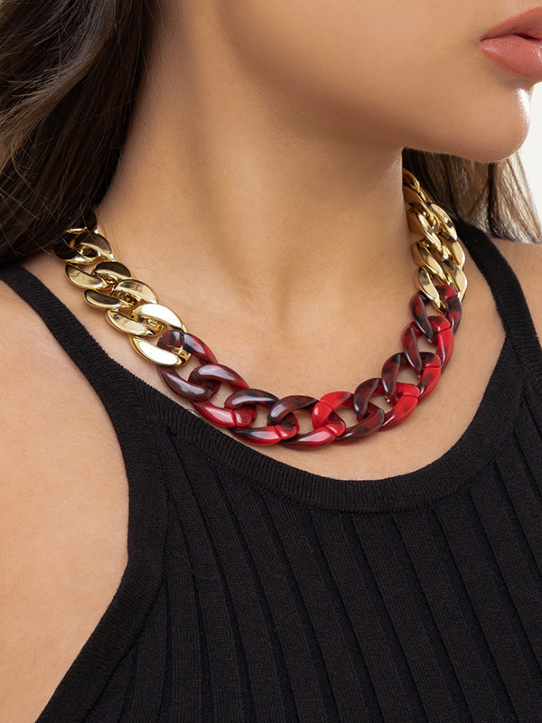 Contrast Color Necklaces Accessories by migunica