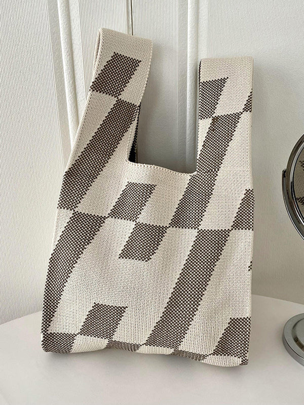 Geometric Bags Accessories Woven Handbag by migunica