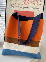 Original Contrast Color Rainbow Striped Bags Accessories by migunica