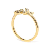 10K Yellow Gold 1/10 Cttw Diamond Leaf and Branch Ring (H-I Color, I1-I2 Clarity) by Infinite Jewels