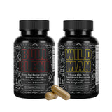 Wild Man: Herbal Mineral Hormone Stack For Men  - Tribulus, Tongkat Ali, Boron, Niacin, Zinc, D3, and more by Wild Foods