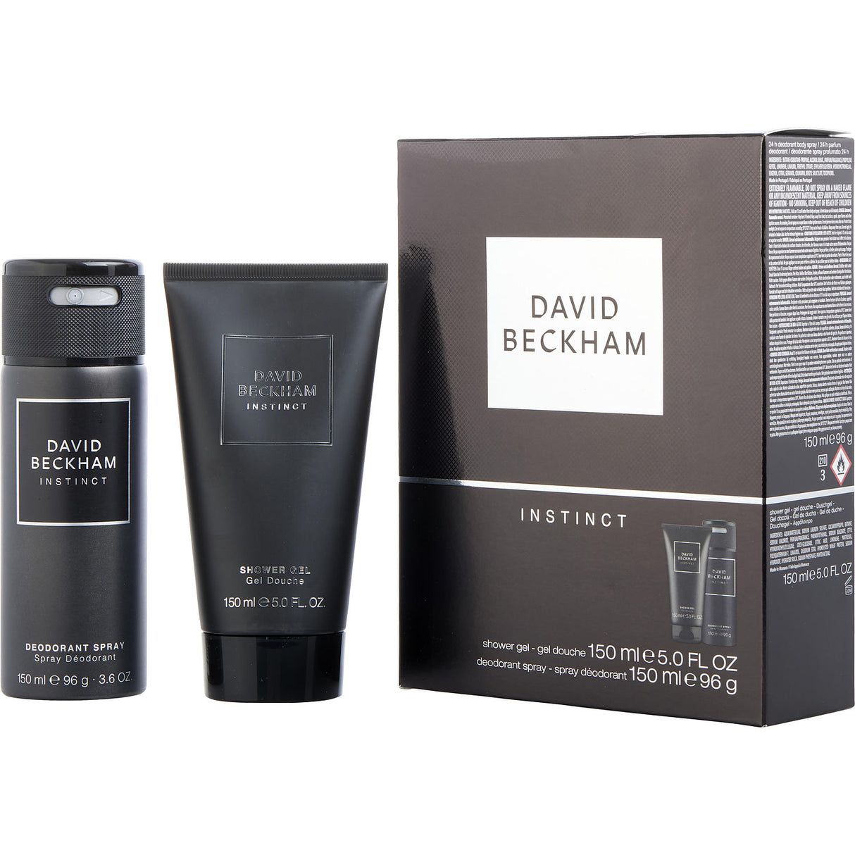 DAVID BECKHAM INSTINCT by David Beckham - DEODORANT SPRAY 3.6 OZ & SHOWER GEL 5 OZ - Men