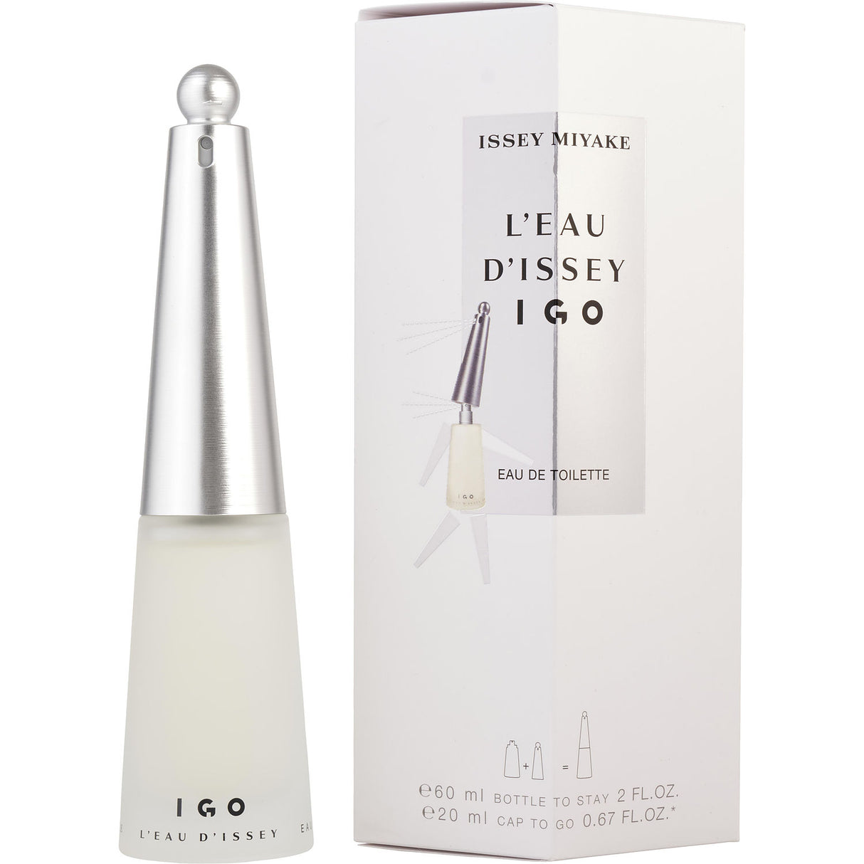 L'EAU D'ISSEY by Issey Miyake - I GO EDT SPRAY 2 OZ (BOTTLE) & EDT TRAVEL SPRAY 0.67 OZ (CAP) - Women