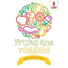 Fruits and Veggies: Toddler Coloring Book Ages 1-2