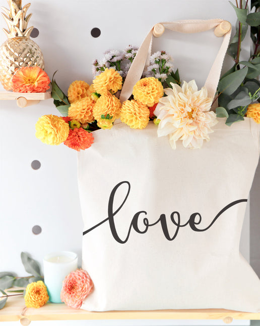 Love Cotton Canvas Tote Bag by The Cotton & Canvas Co.