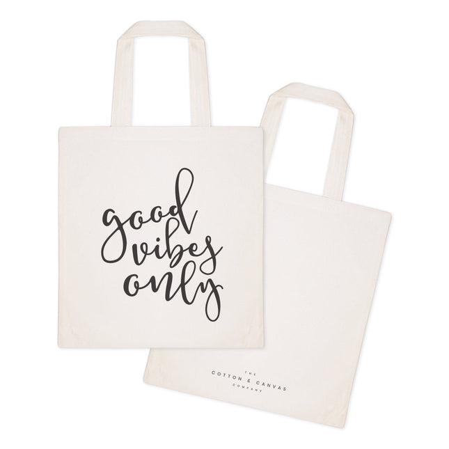 Good Vibes Only Cotton Canvas Tote Bag by The Cotton & Canvas Co.