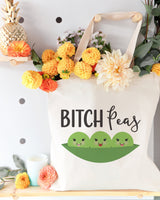 Bitch Peas Cotton Canvas Tote Bag by The Cotton & Canvas Co.