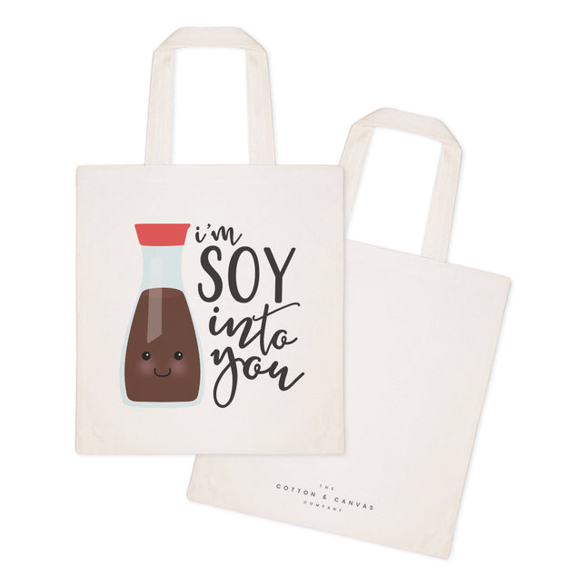 I'm Soy Into You Cotton Canvas Tote Bag by The Cotton & Canvas Co.