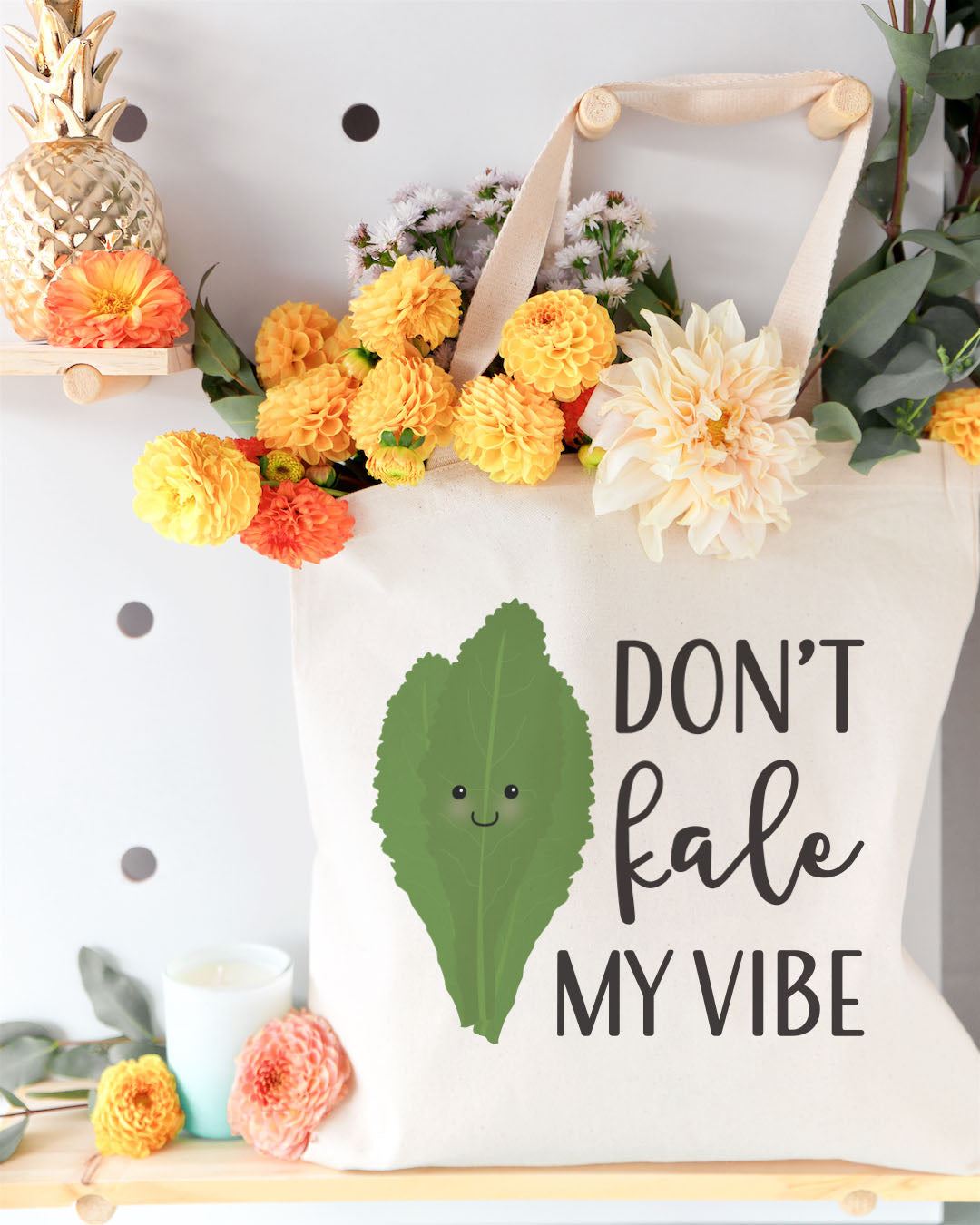 Don't Kale My Vibe Cotton Canvas Tote Bag by The Cotton & Canvas Co.