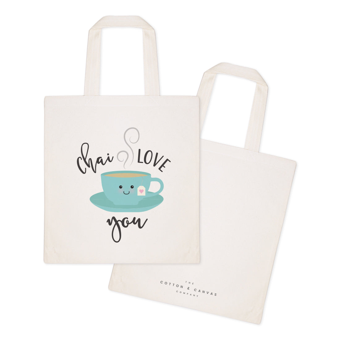 Chai Love You Cotton Canvas Tote Bag by The Cotton & Canvas Co.