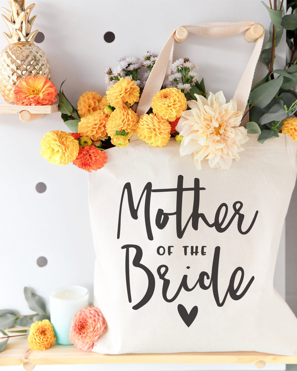 Mother of the Bride Wedding Cotton Canvas Tote Bag by The Cotton & Canvas Co.