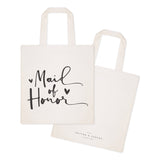 Maid of Honor Wedding Cotton Canvas Tote Bag by The Cotton & Canvas Co.