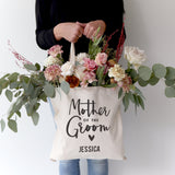 Mother of the Groom Personalized Wedding Cotton Canvas Tote Bag by The Cotton & Canvas Co.