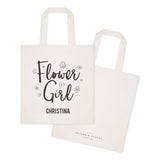 Flower Girl Personalized Wedding Cotton Canvas Tote Bag by The Cotton & Canvas Co.