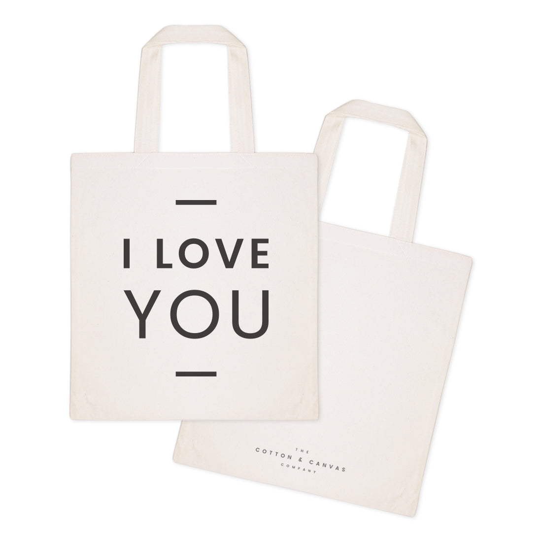 I Love You Cotton Canvas Tote Bag by The Cotton & Canvas Co.