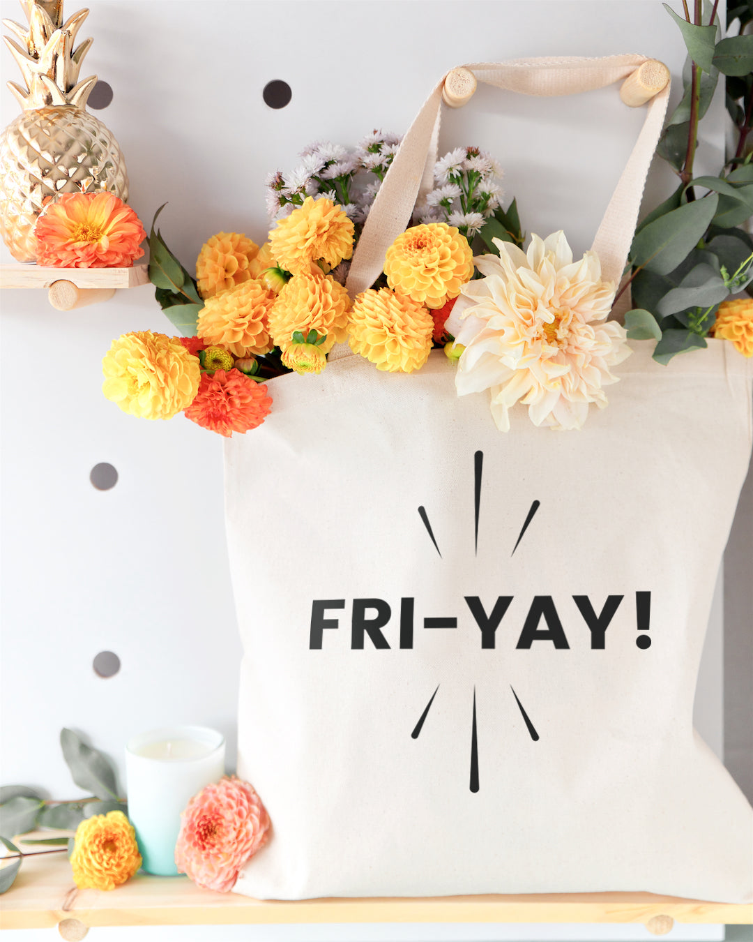 Friyay Weekend Cotton Canvas Tote Bag by The Cotton & Canvas Co.