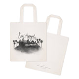 Los Angeles Cityscape Cotton Canvas Tote Bag by The Cotton & Canvas Co.