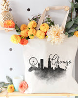 Chicago Cityscape Cotton Canvas Tote Bag by The Cotton & Canvas Co.