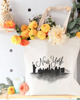 New York Cityscape Cotton Canvas Tote Bag by The Cotton & Canvas Co.