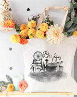 Las Vegas Cityscape Cotton Canvas Tote Bag by The Cotton & Canvas Co.