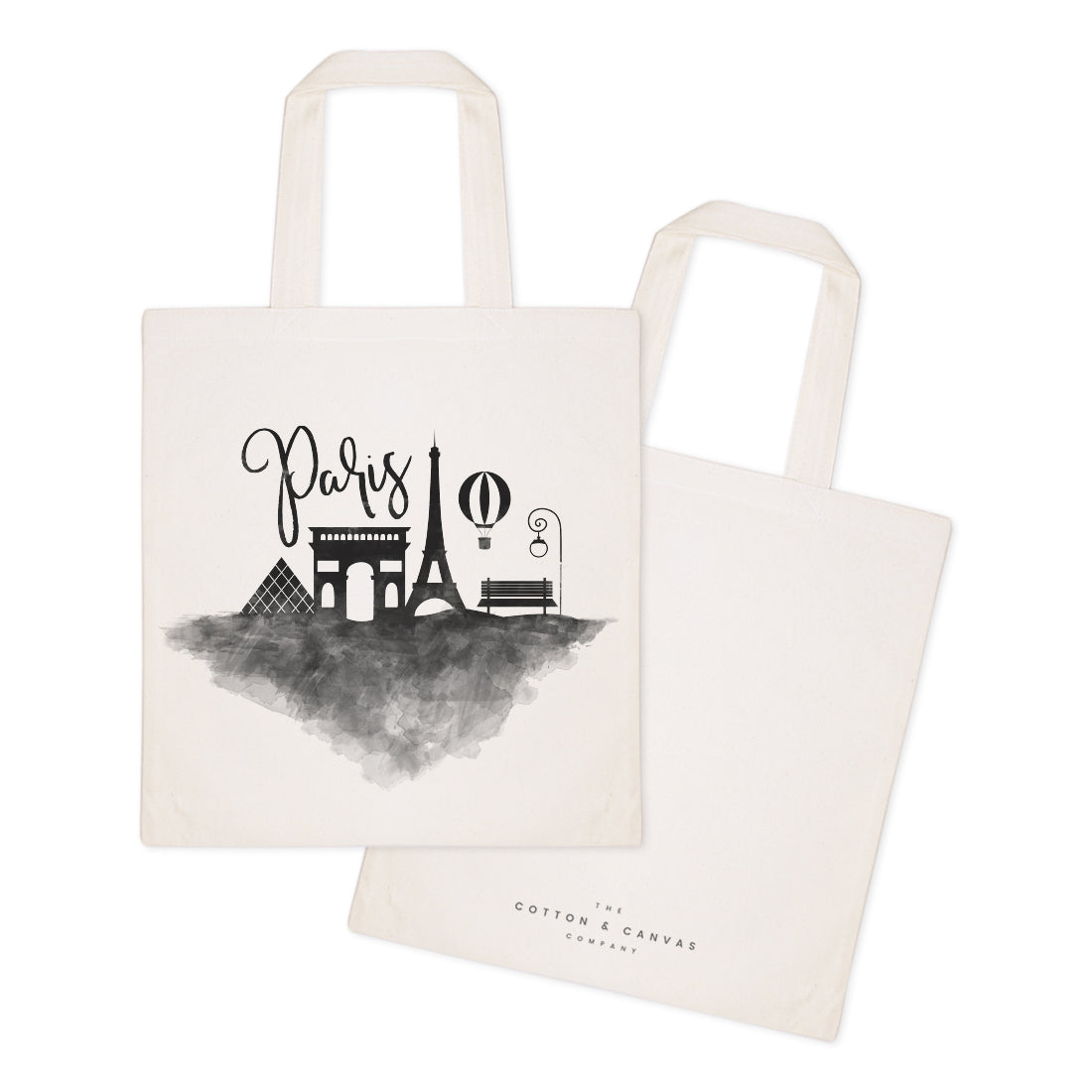 Paris Cityscape Cotton Canvas Tote Bag by The Cotton & Canvas Co.